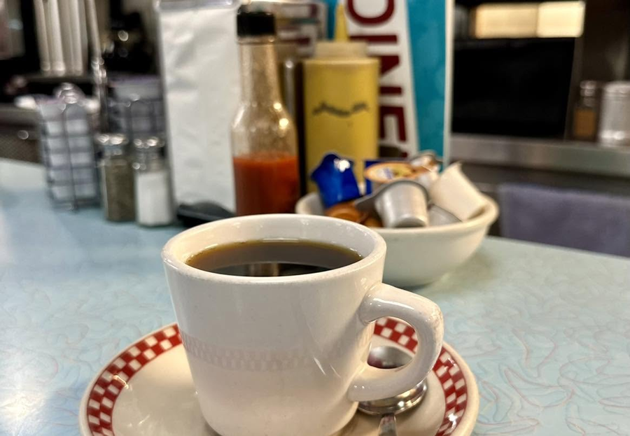 Fresh brewed coffee at the diner